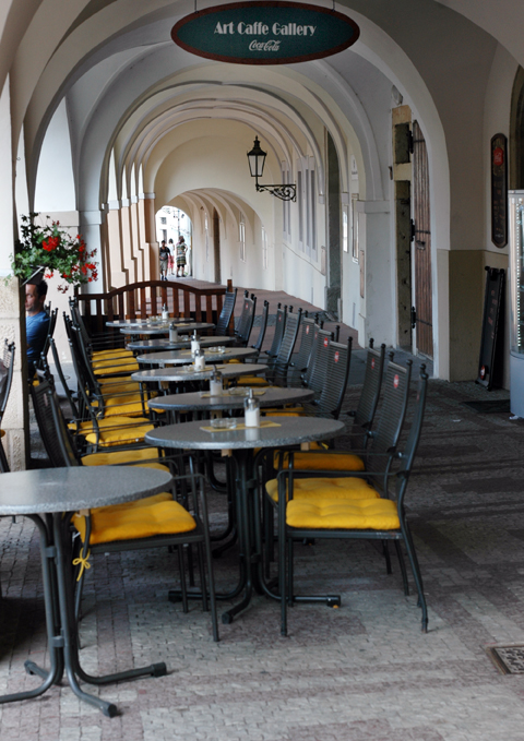 A charming cafe near the Prague Castle