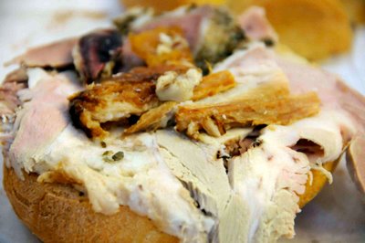 Porchetta Sandwich closeup