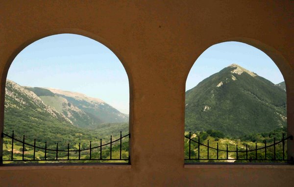 Mountains and Portico